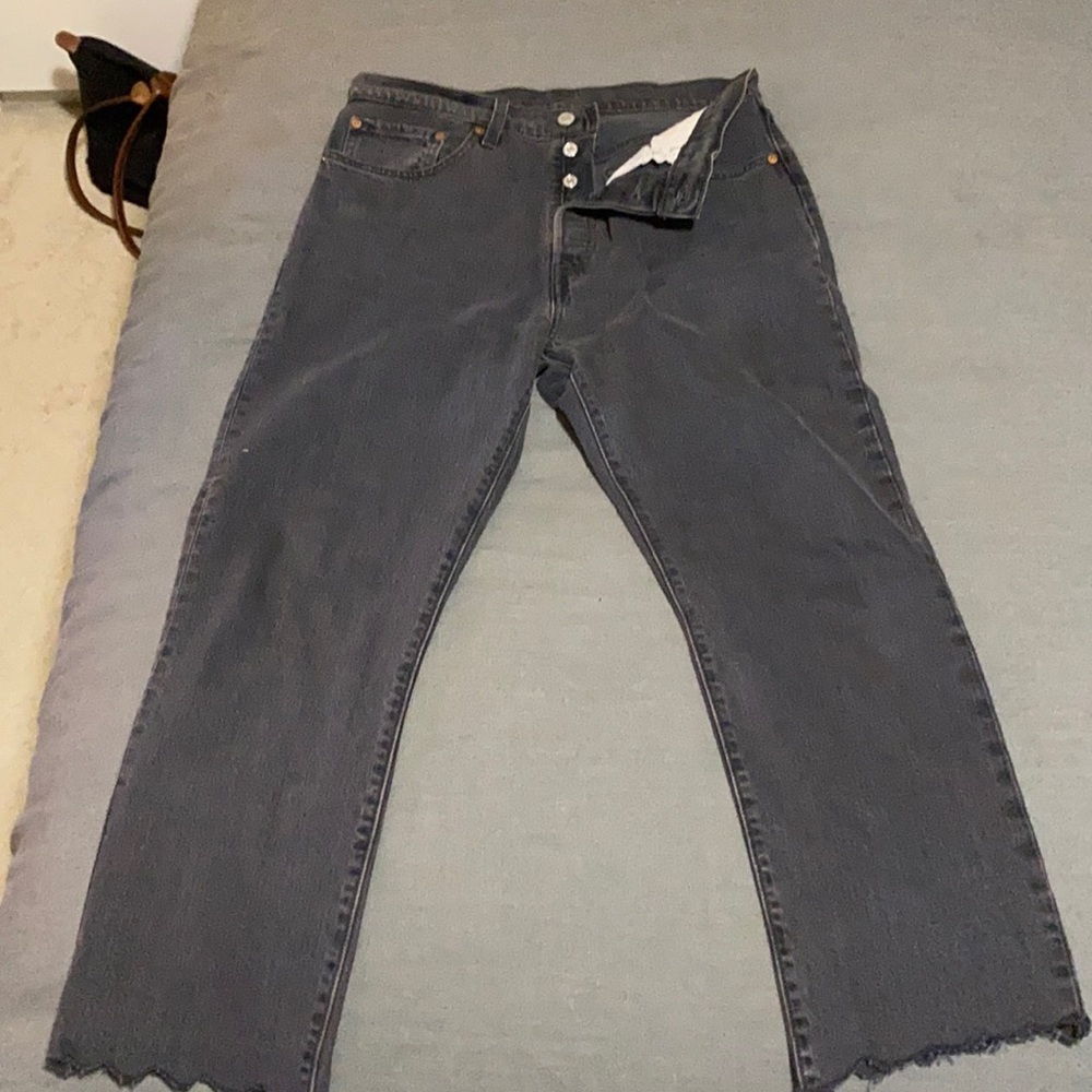 Cropped black jeans